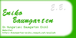 eniko baumgarten business card